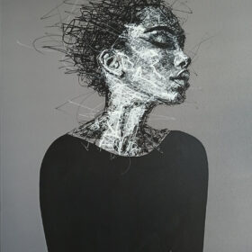 siow portrait acrylmarker on canvas