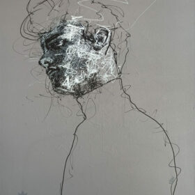 siow portrait acrylmarker on canvas